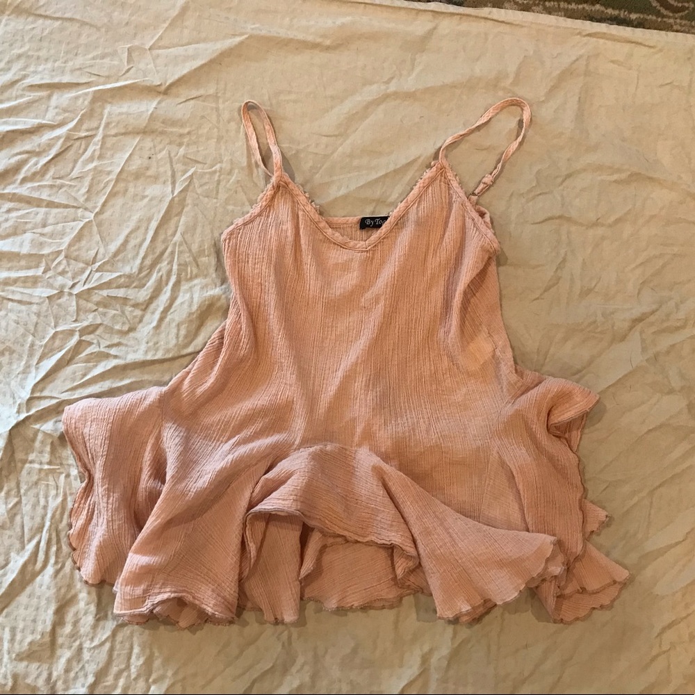 Pink flowy tank top